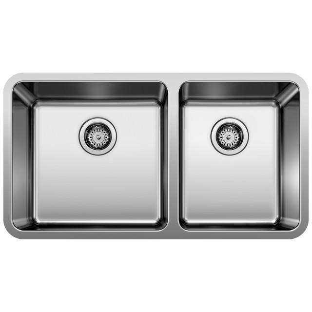 BLANCO 442769 FORMERA STAINLESS STEEL 1-3/4 DOUBLE BOWL KITCHEN SINK